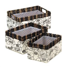 Floral Woven Nesting Baskets