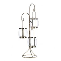 Hanging Glass Globes Candleholder