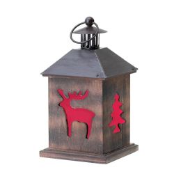 Holiday Cabin Wooden Lantern