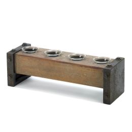 Industrial Wooden Candleholder