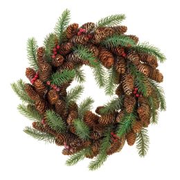 Pine Cone Berry Wreath