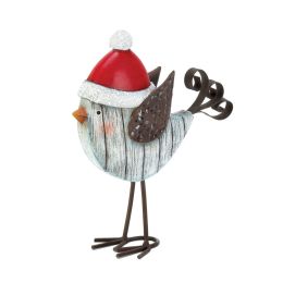 Snowbird with Santa Hat Figurine