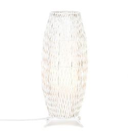 White Woven Floor Lamp