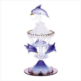 Spun Glass Dolphin Figurine