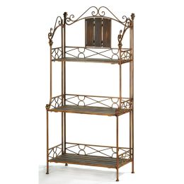 Rustic Bakers Rack Shelf